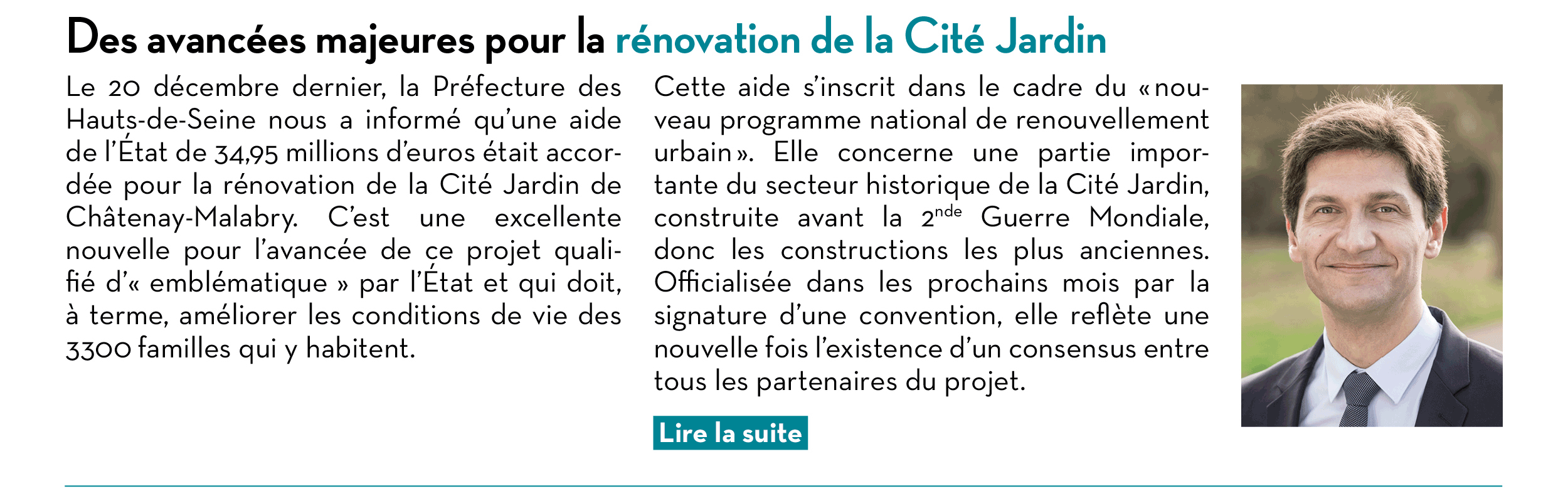 Des avancées majeures pour la rénovation de la Cité Jardin